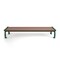 Frog Furnishings Brown 8' Heritage Backless Bench with Green Frame PB 8BROGFHERBAC - alternate 2